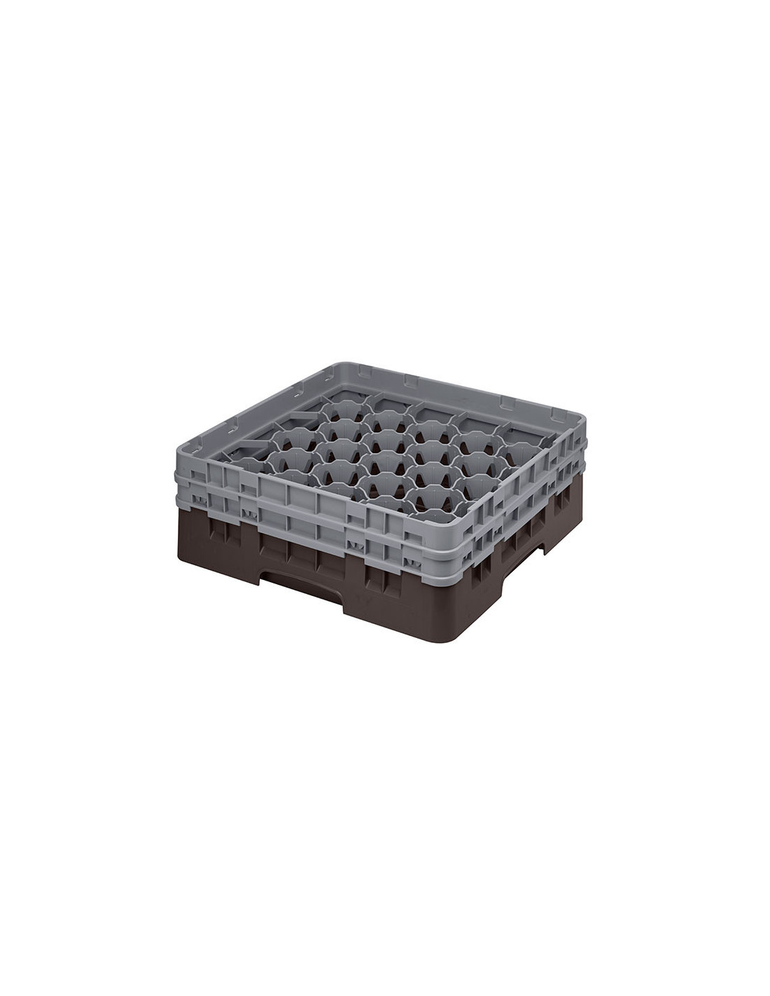 CAMBRO - 30S434-167 - Cesta de lavado 30 comp. 2 alturas - 7,84 cm Ø máx. - alt. máx. 13,5 cm - 50 x 50 x 18,4 cm
