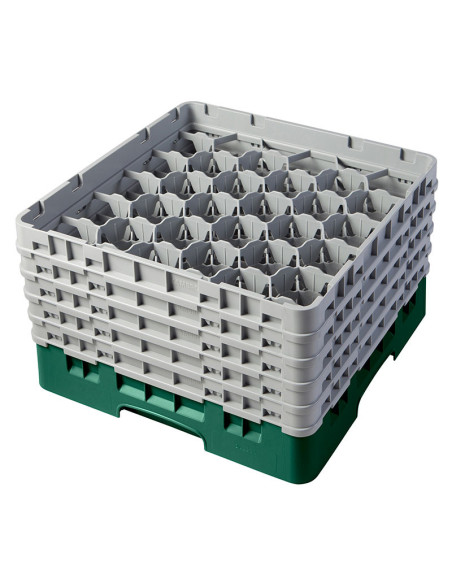 CAMBRO - 30S958-110 - Cesta de lavado 30 comp. 5 alturas - 7,84 cm Ø máx. - alt. máx. 25,8 cm - 50 x 50 x 30,8 cm