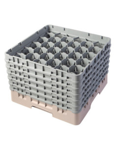 CAMBRO - 30S1114-184 - Cesta de lavado 30 comp. 6 alturas - 7,84 cm Ø máx. - alt. máx. 29,9 cm - 50 x 50 x 34,9 cm