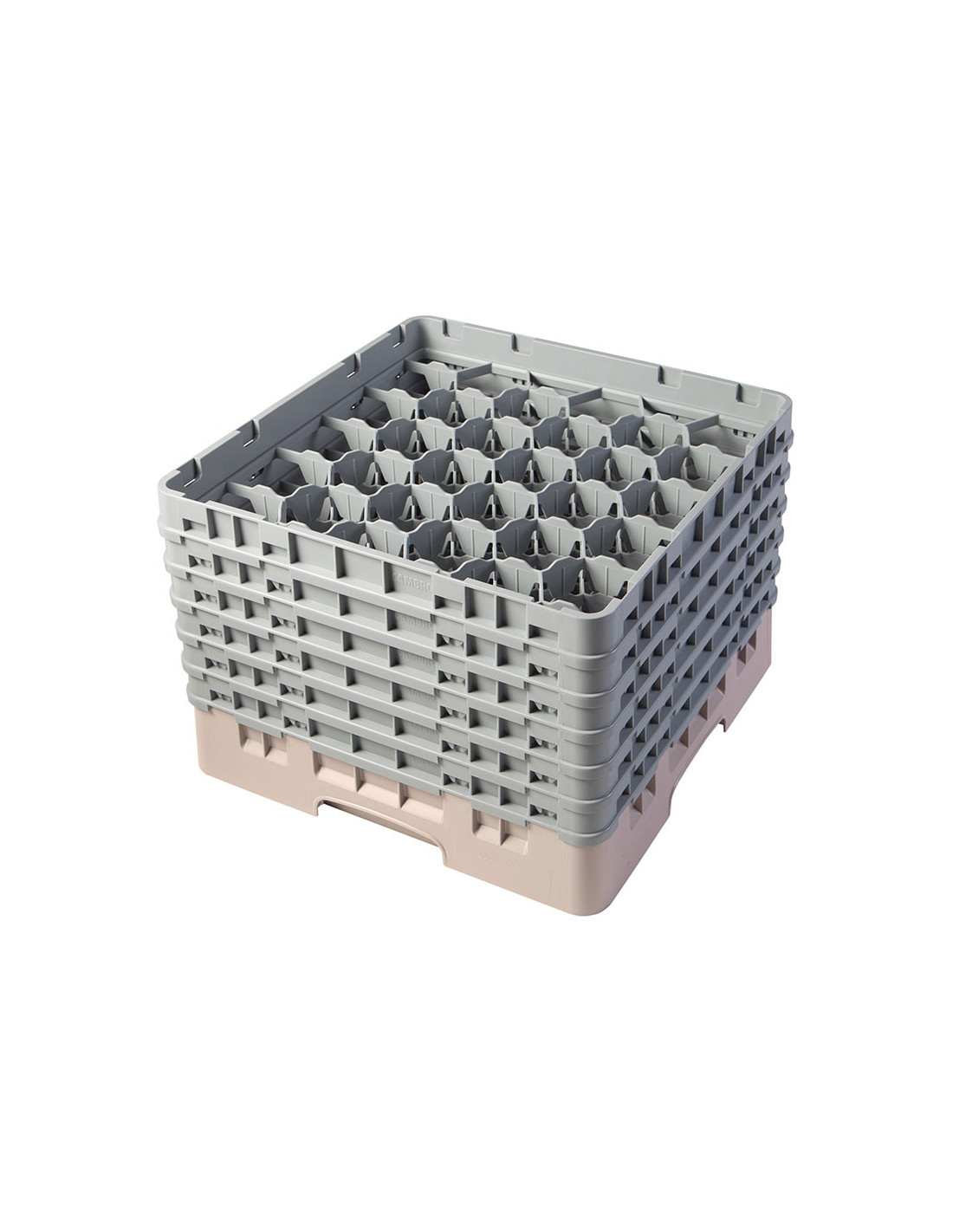 CAMBRO - 30S1114-184 - Cesta de lavado 30 comp. 6 alturas - 7,84 cm Ø máx. - alt. máx. 29,9 cm - 50 x 50 x 34,9 cm