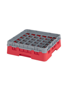CAMBRO - 36S318-163 - Cesta de lavado 36 comp. 1 altura - 7,2 cm Ø máx. - alt. máx. 9,4 cm - 50 x 50 x 14,3 cm