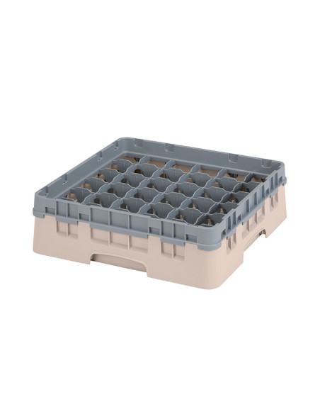 CAMBRO - 36S318-163 - Cesta de lavado 36 comp. 1 altura - 7,2 cm Ø máx. - alt. máx. 9,4 cm - 50 x 50 x 14,3 cm
