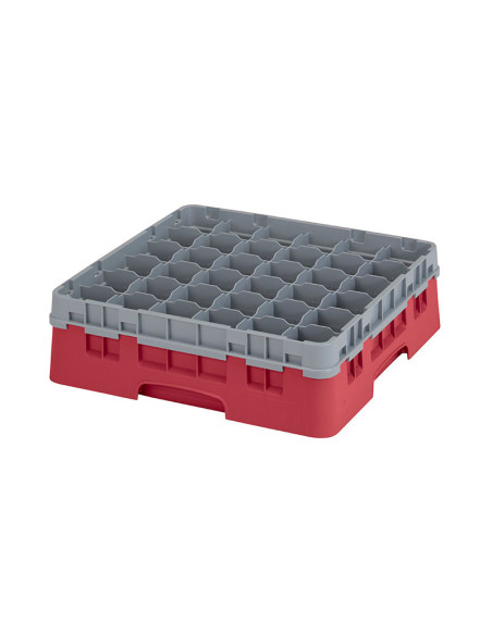 CAMBRO - 36S418-186 - Cesta de lavado 36 comp. 1 altura - 7,2 cm Ø máx. - alt. máx. 11,8 cm - 50 x 50 x 14,3 cm