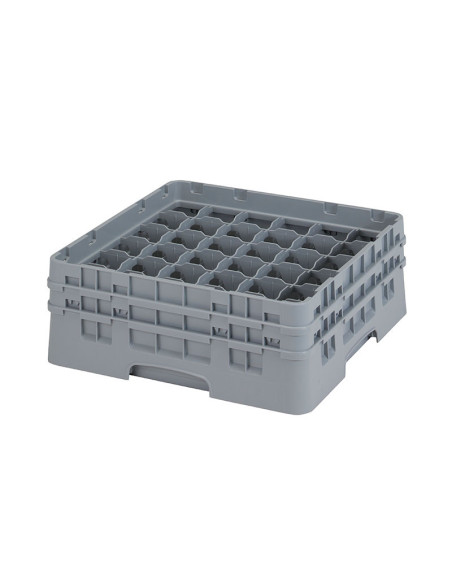 CAMBRO - 36S434-151 - Cesta de lavado 36 comp. 2 alturas - 7,2 cm Ø máx. - alt. máx. 13,5 cm - 50 x 50 x 18,4 cm