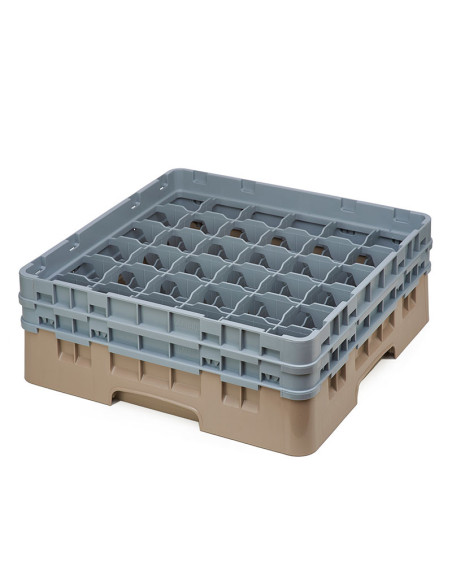 CAMBRO - 36S434-151 - Cesta de lavado 36 comp. 2 alturas - 7,2 cm Ø máx. - alt. máx. 13,5 cm - 50 x 50 x 18,4 cm