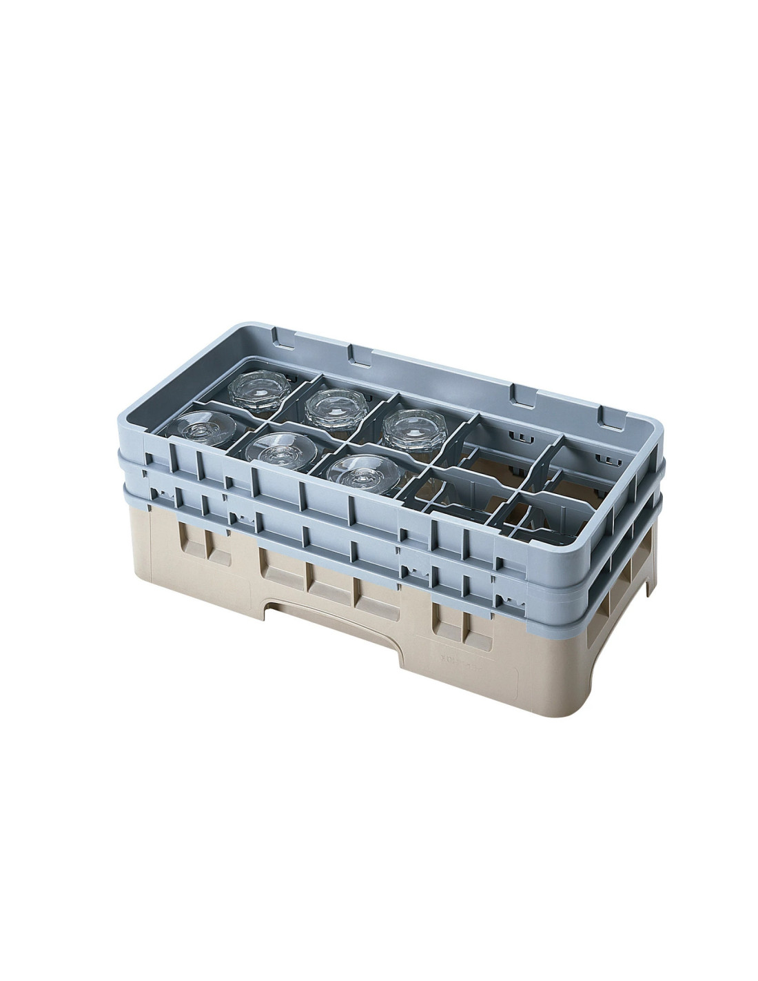 CAMBRO - 10HS434 - Cesta de lavado de medio tamaño para copas y vasos con 10 compartimentos 2 altura - diámetro máx.