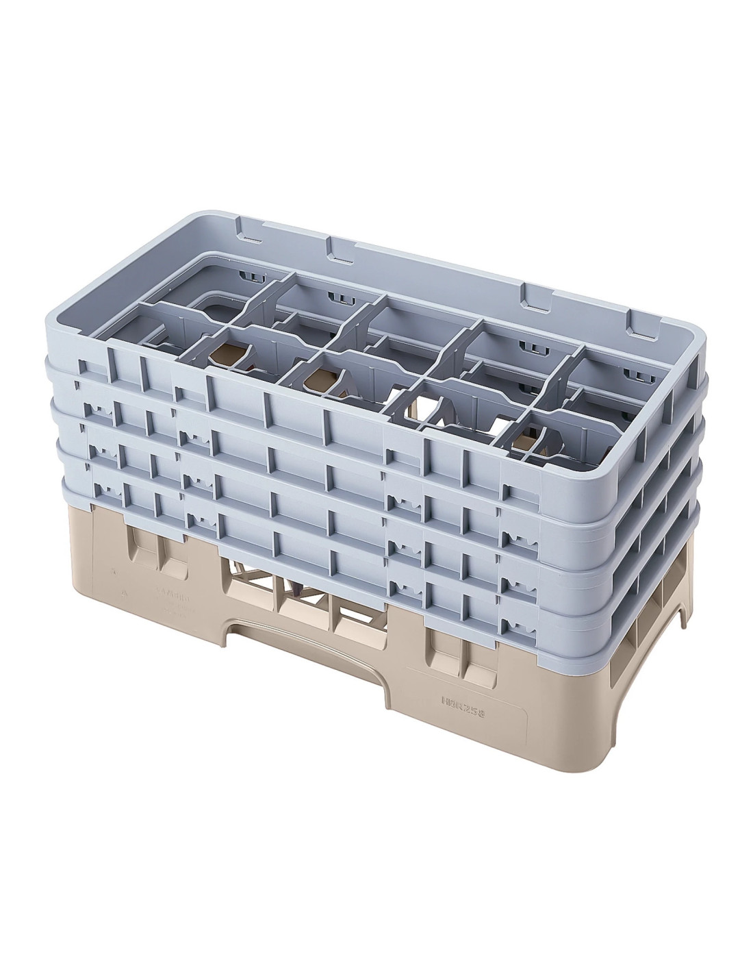 CAMBRO - 10HS800 - Cesta de lavado de medio tamaño para copas y vasos con 10 compartimentos 4 alturas - diámetro máx.