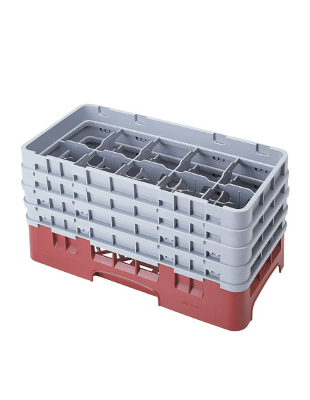 CAMBRO - 10HS800 - Cesta de lavado de medio tamaño para copas y vasos con 10 compartimentos 4 alturas - diámetro máx.