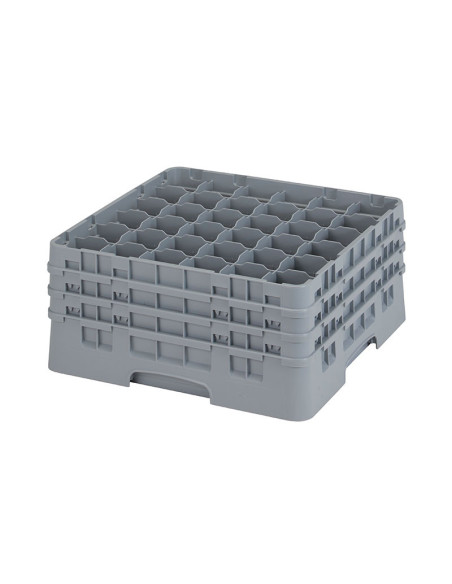 CAMBRO - 36S738-151 - Cesta de lavado 36 comp. 3 alturas - 7,2 cm Ø máx. - alt. máx. 20 cm - 50 x 50 x 22,5 cm